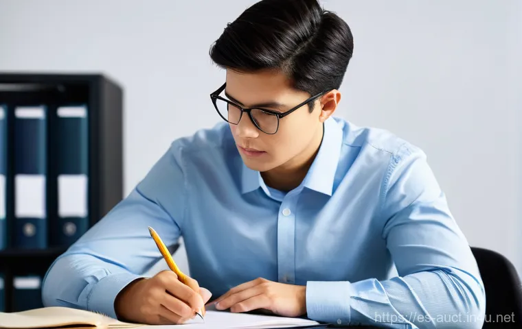 경매사 시험 대비를 위한 기출문제 활용법 - **Prompt 1: Strategic Study Mapping**
    A focused, diverse young adult, approximately 20-30 years ...