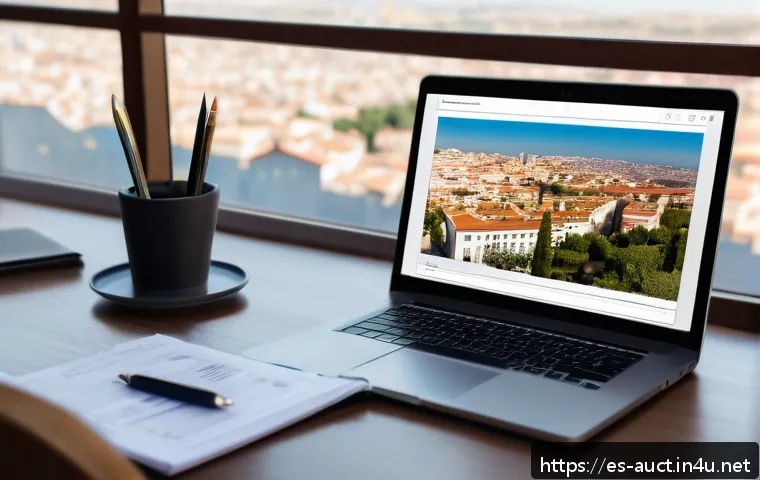 경매사 자격증 시험 준비 중의 유용한 자료 추천 - A modern study scene featuring a young Spanish-speaking professional preparing for the real estate a...